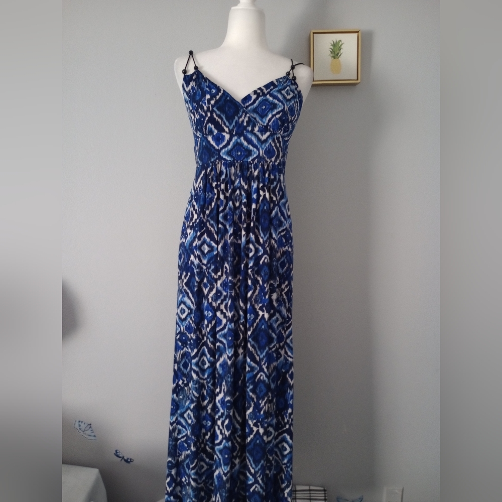 Maxi Dress Women AMERICAN LIVING Color blue Size 2 Good Condition Sleeveless